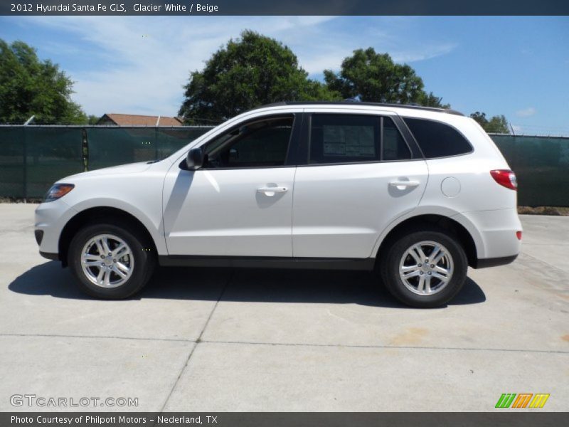 Glacier White / Beige 2012 Hyundai Santa Fe GLS