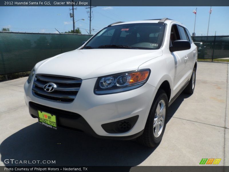 Glacier White / Beige 2012 Hyundai Santa Fe GLS