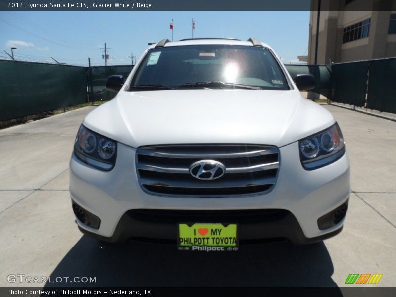 Glacier White / Beige 2012 Hyundai Santa Fe GLS