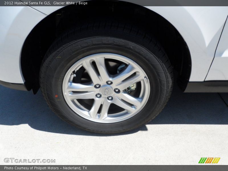 Glacier White / Beige 2012 Hyundai Santa Fe GLS