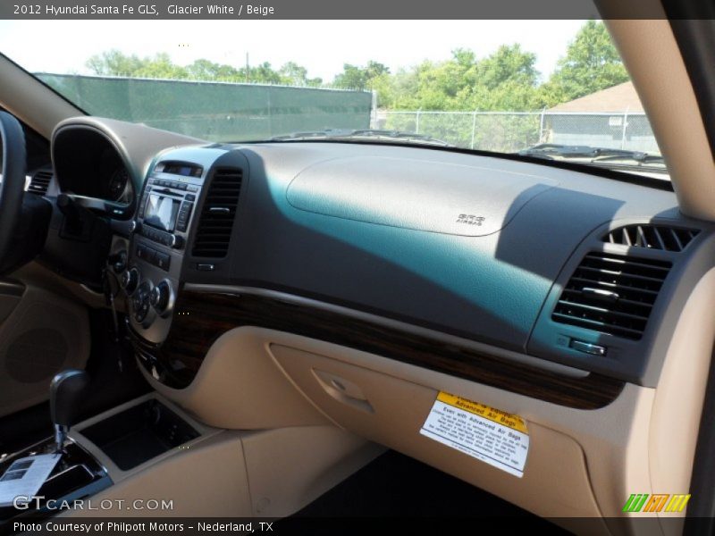 Glacier White / Beige 2012 Hyundai Santa Fe GLS