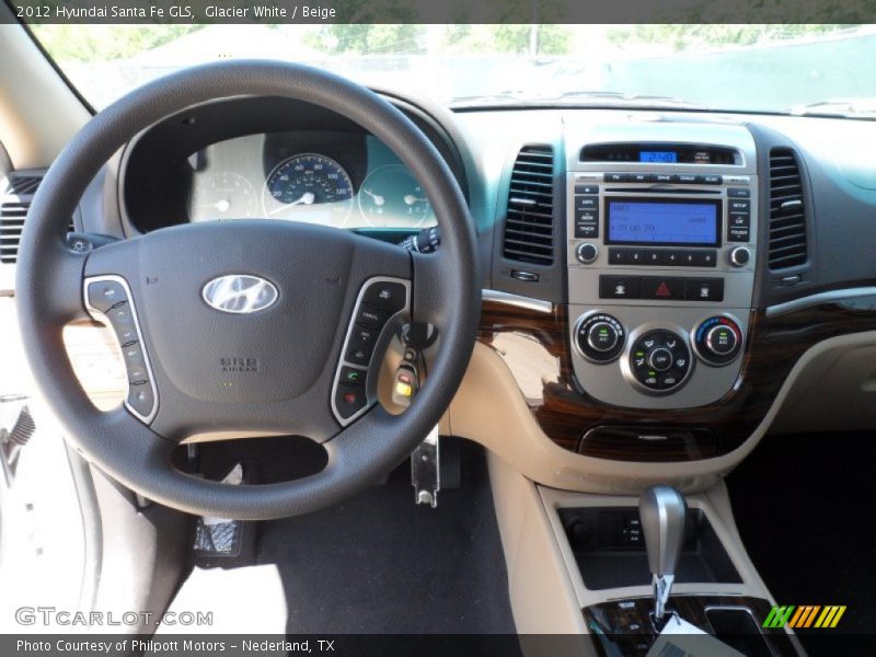 Glacier White / Beige 2012 Hyundai Santa Fe GLS