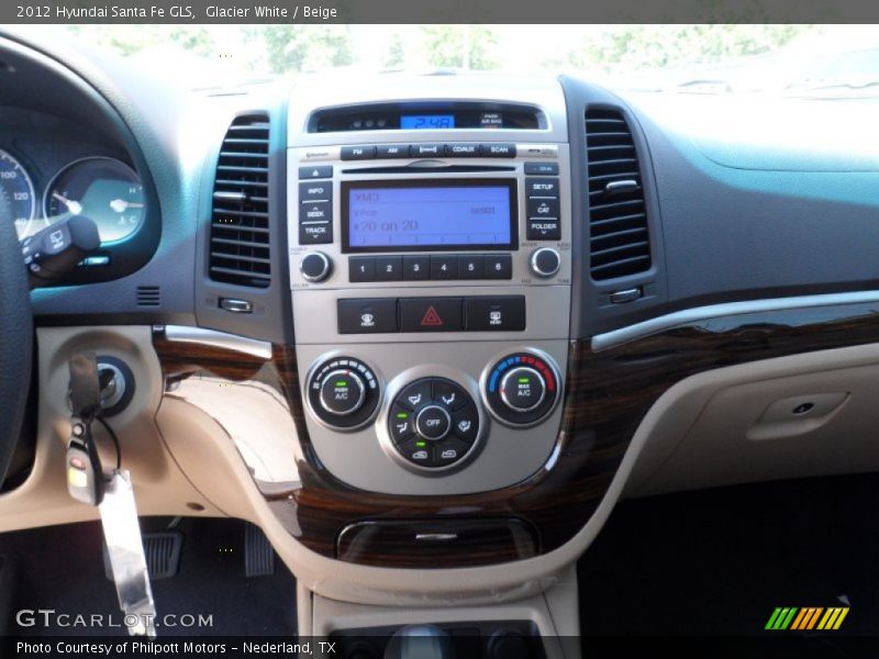 Glacier White / Beige 2012 Hyundai Santa Fe GLS