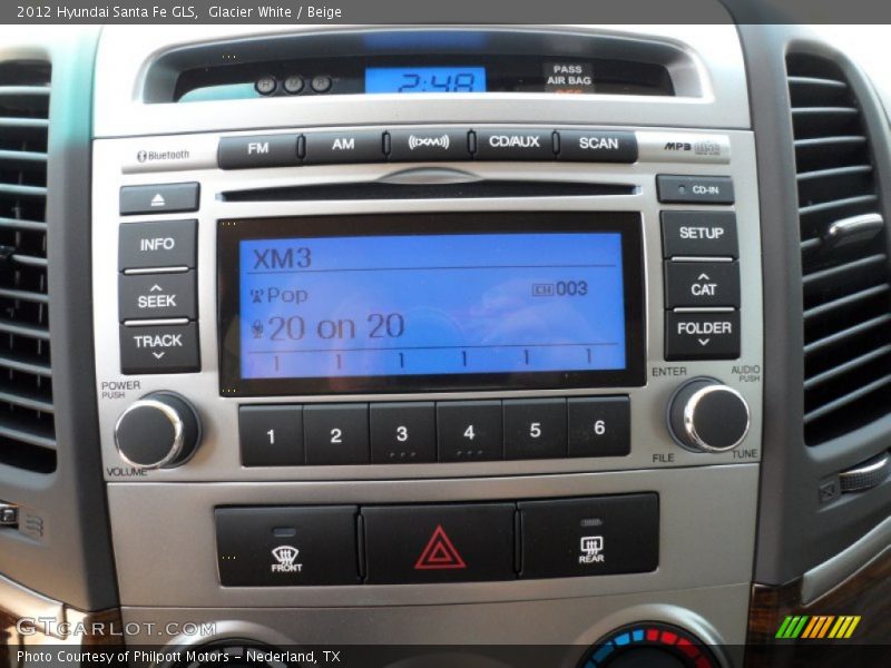 Glacier White / Beige 2012 Hyundai Santa Fe GLS