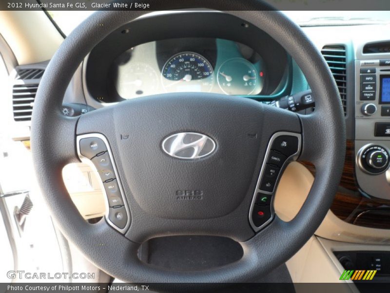Glacier White / Beige 2012 Hyundai Santa Fe GLS