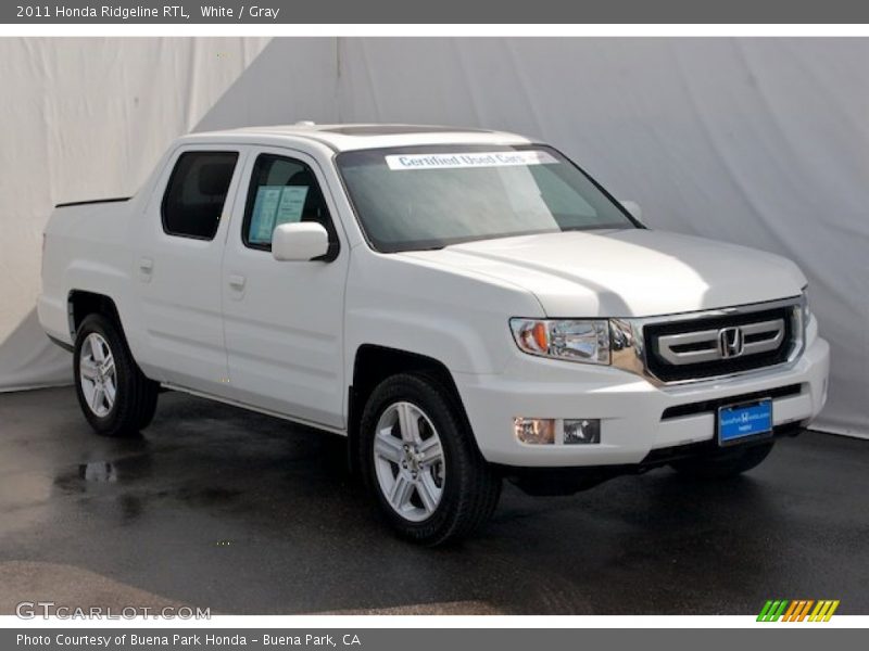 White / Gray 2011 Honda Ridgeline RTL