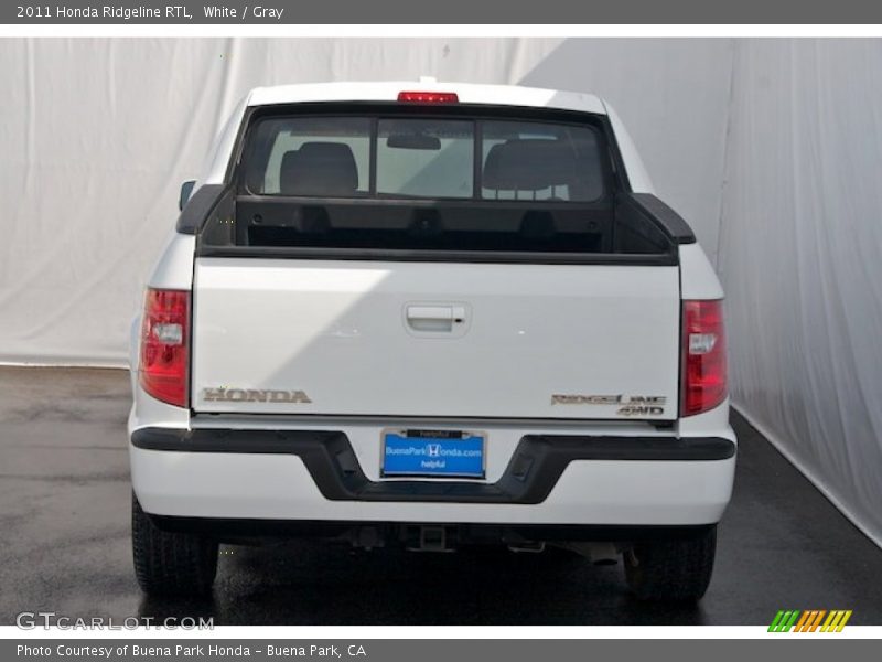 White / Gray 2011 Honda Ridgeline RTL