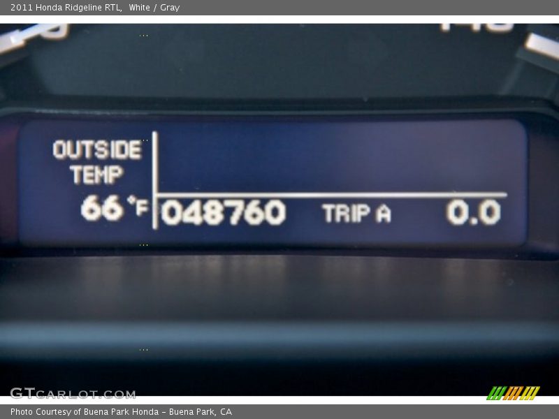 White / Gray 2011 Honda Ridgeline RTL