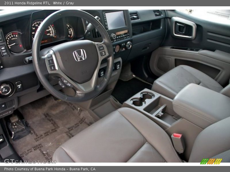 White / Gray 2011 Honda Ridgeline RTL