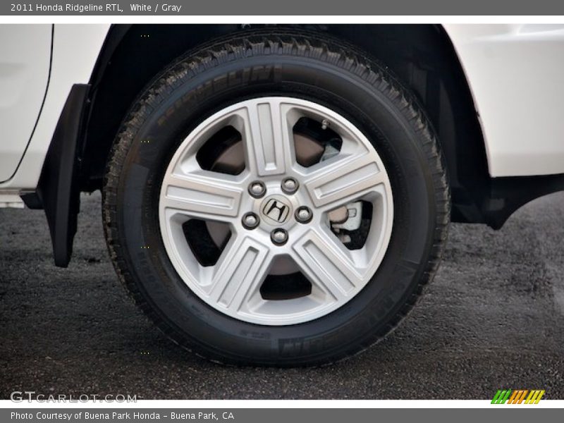 White / Gray 2011 Honda Ridgeline RTL