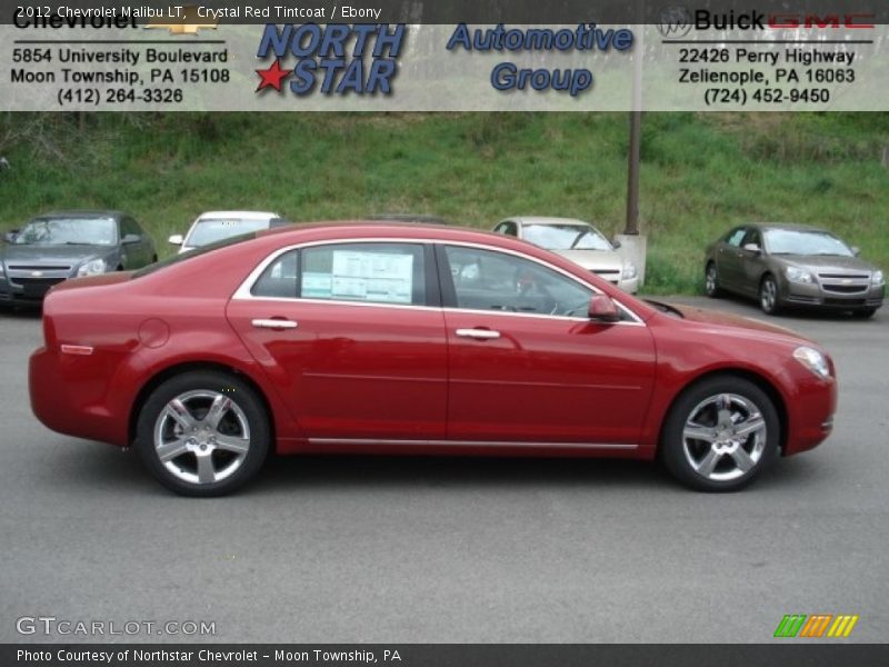 Crystal Red Tintcoat / Ebony 2012 Chevrolet Malibu LT