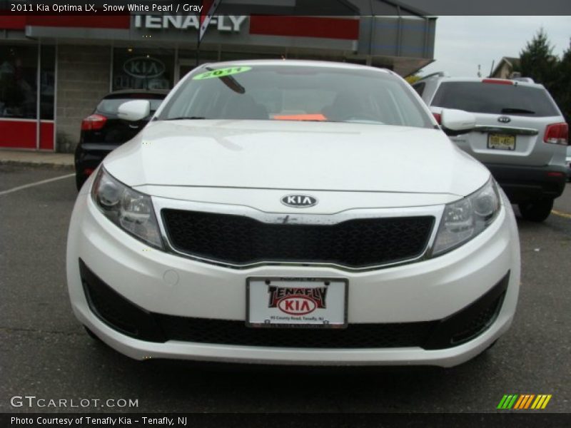 Snow White Pearl / Gray 2011 Kia Optima LX