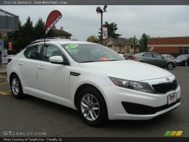Snow White Pearl / Gray 2011 Kia Optima LX