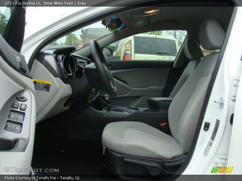 Snow White Pearl / Gray 2011 Kia Optima LX