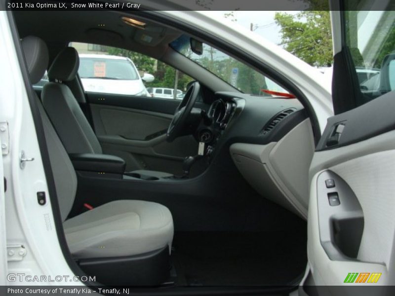 Snow White Pearl / Gray 2011 Kia Optima LX