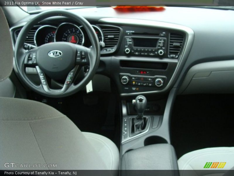 Snow White Pearl / Gray 2011 Kia Optima LX