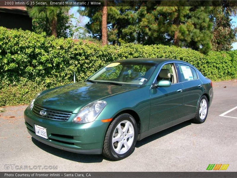 Emerald Mist Metallic / Willow 2003 Infiniti G 35 Sedan