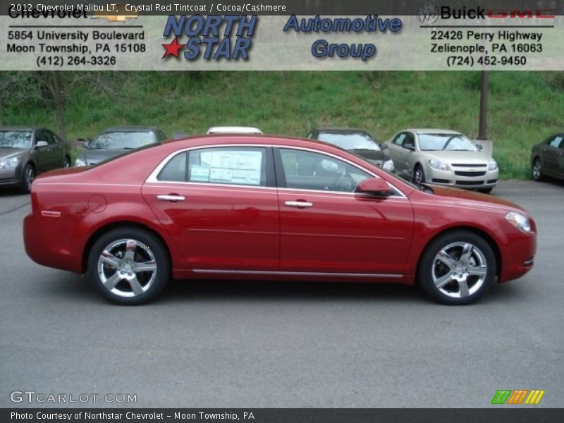 Crystal Red Tintcoat / Cocoa/Cashmere 2012 Chevrolet Malibu LT