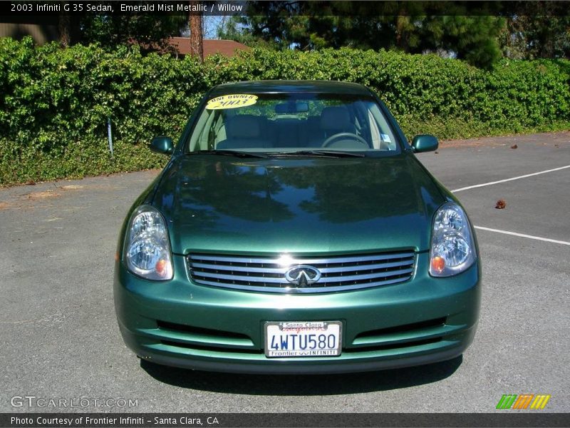 Emerald Mist Metallic / Willow 2003 Infiniti G 35 Sedan