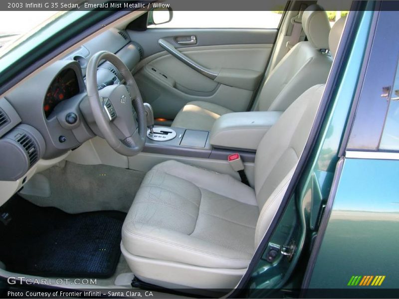 Emerald Mist Metallic / Willow 2003 Infiniti G 35 Sedan
