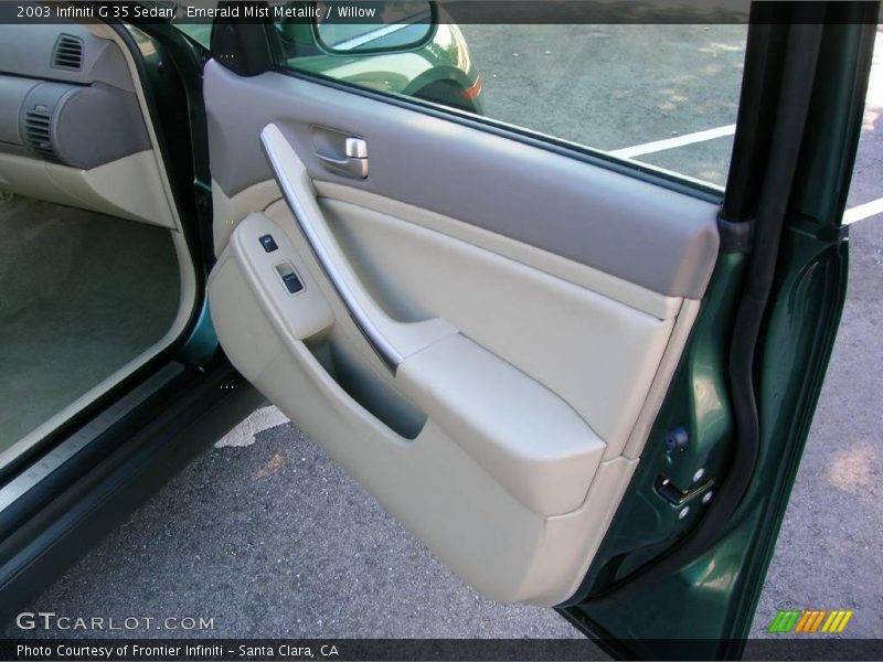 Emerald Mist Metallic / Willow 2003 Infiniti G 35 Sedan