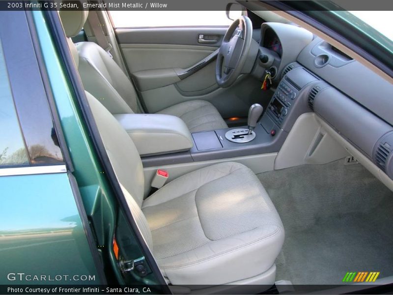 Emerald Mist Metallic / Willow 2003 Infiniti G 35 Sedan