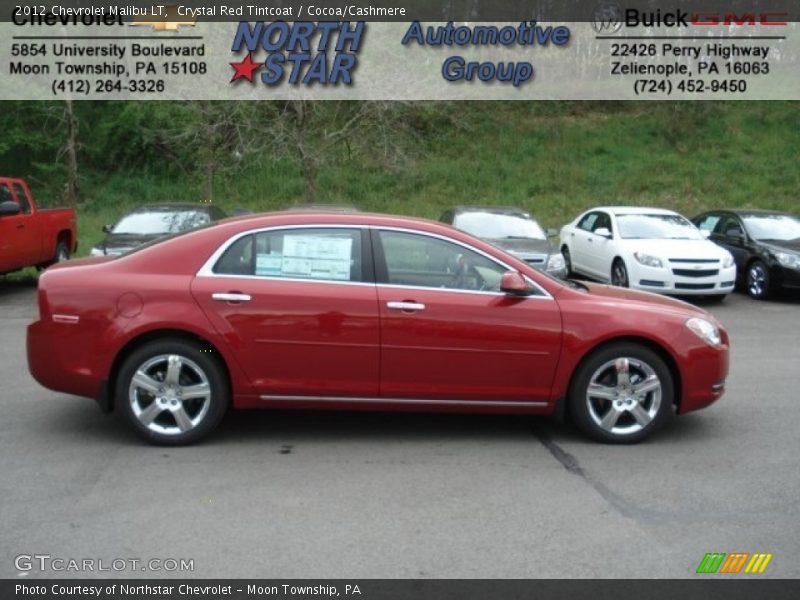 Crystal Red Tintcoat / Cocoa/Cashmere 2012 Chevrolet Malibu LT