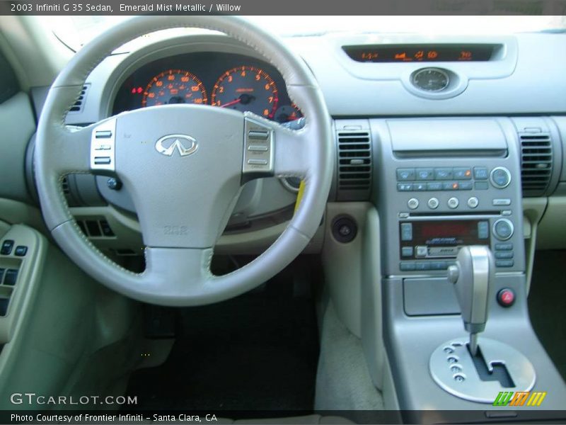 Emerald Mist Metallic / Willow 2003 Infiniti G 35 Sedan