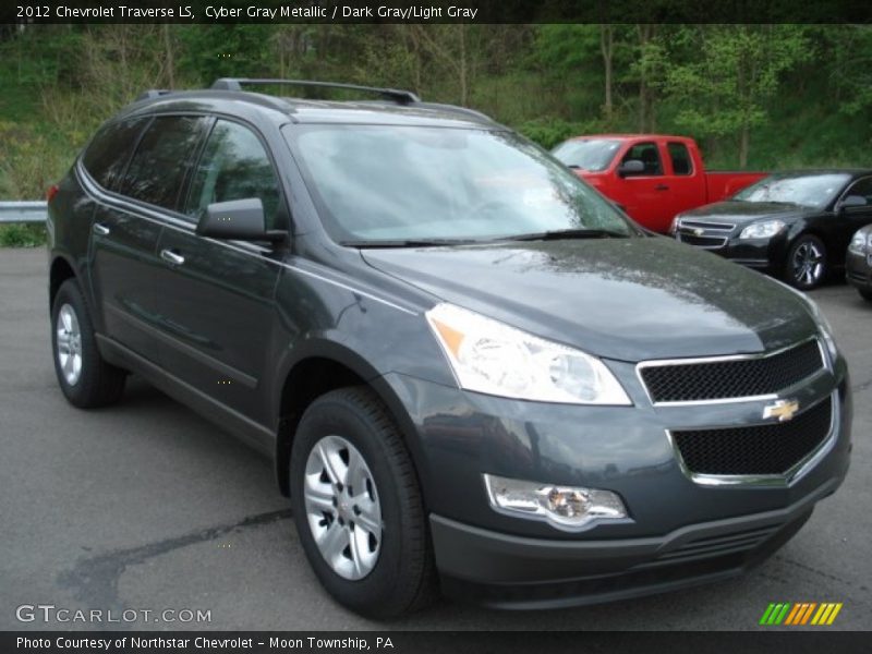 Cyber Gray Metallic / Dark Gray/Light Gray 2012 Chevrolet Traverse LS