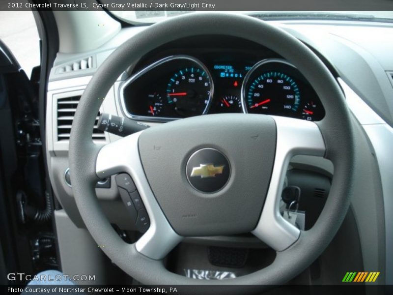 Cyber Gray Metallic / Dark Gray/Light Gray 2012 Chevrolet Traverse LS