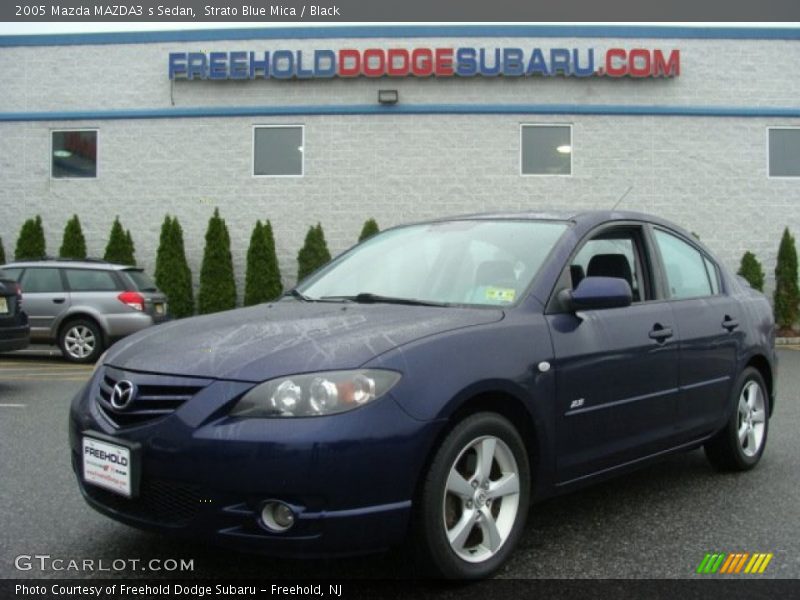 Strato Blue Mica / Black 2005 Mazda MAZDA3 s Sedan