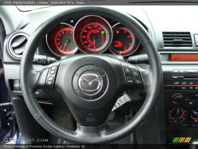 Strato Blue Mica / Black 2005 Mazda MAZDA3 s Sedan