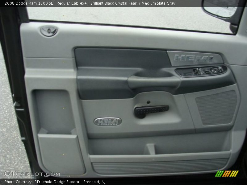 Brilliant Black Crystal Pearl / Medium Slate Gray 2008 Dodge Ram 1500 SLT Regular Cab 4x4
