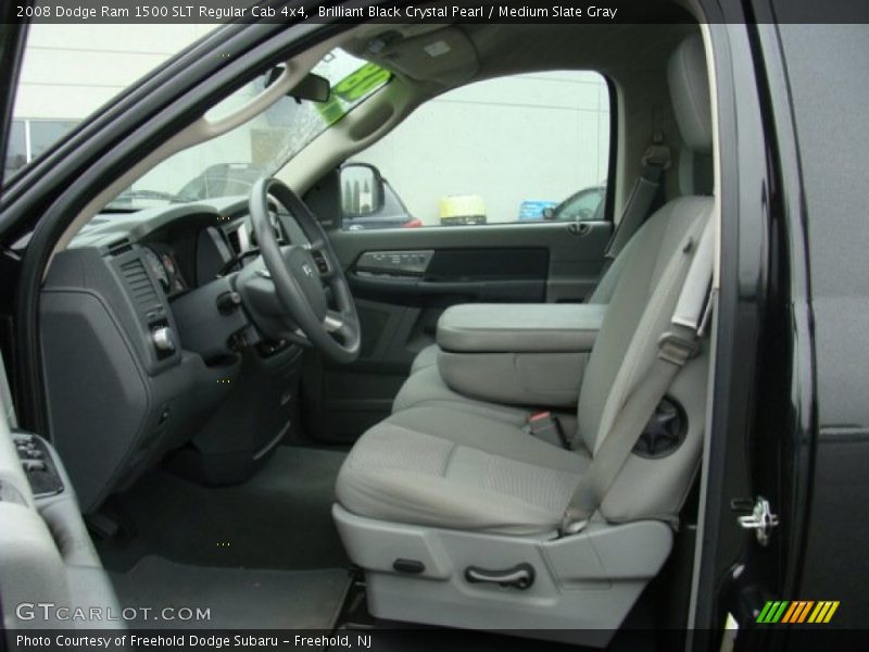 Brilliant Black Crystal Pearl / Medium Slate Gray 2008 Dodge Ram 1500 SLT Regular Cab 4x4