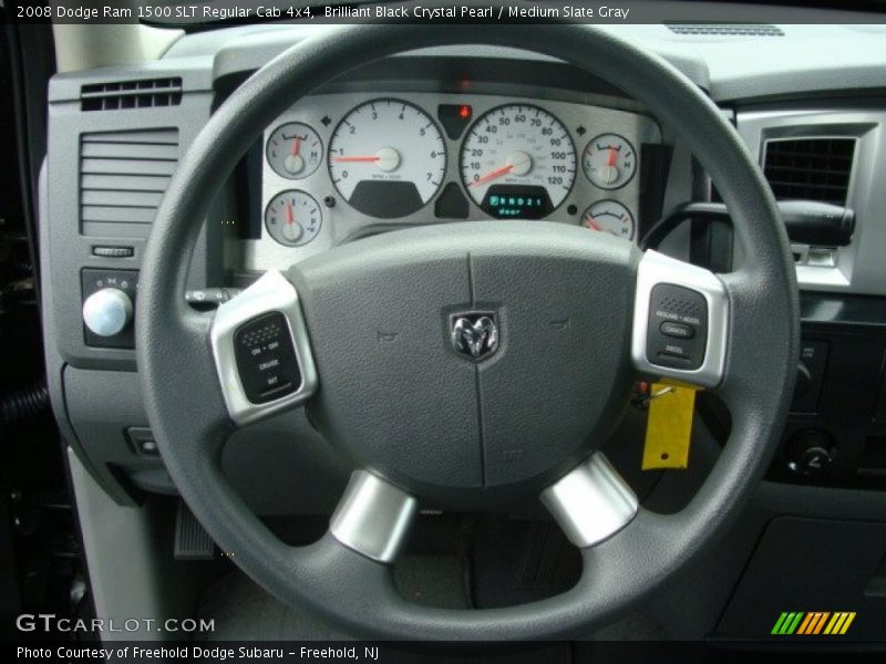 Brilliant Black Crystal Pearl / Medium Slate Gray 2008 Dodge Ram 1500 SLT Regular Cab 4x4