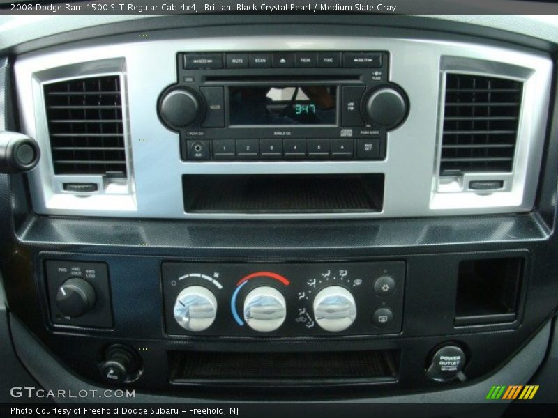 Brilliant Black Crystal Pearl / Medium Slate Gray 2008 Dodge Ram 1500 SLT Regular Cab 4x4