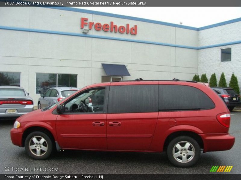 Inferno Red Crystal Pearl / Medium Slate Gray 2007 Dodge Grand Caravan SXT