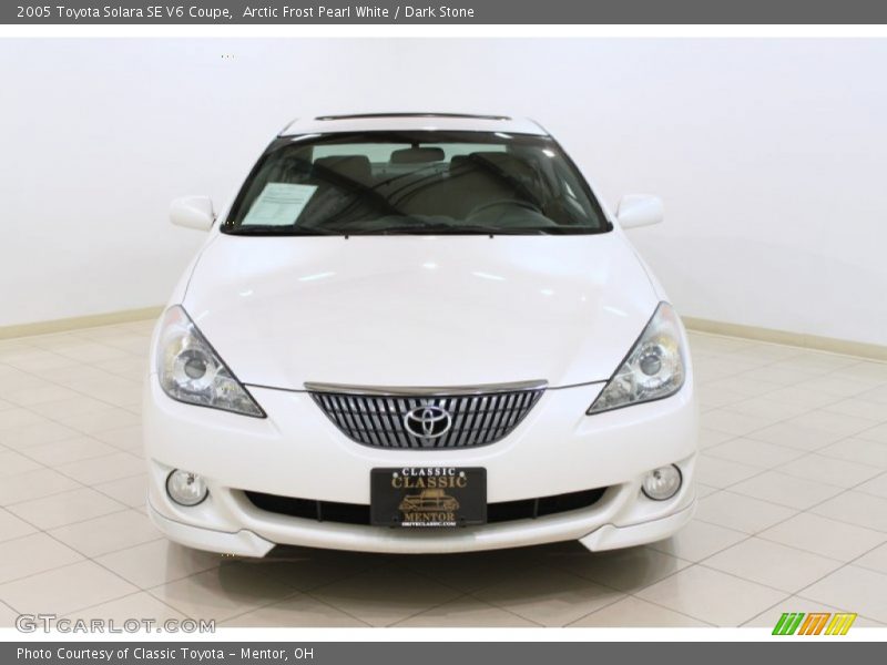 Arctic Frost Pearl White / Dark Stone 2005 Toyota Solara SE V6 Coupe