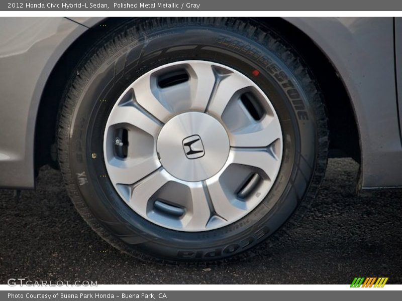 Polished Metal Metallic / Gray 2012 Honda Civic Hybrid-L Sedan