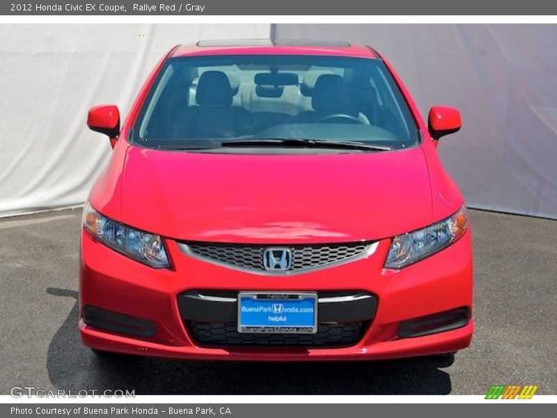Rallye Red / Gray 2012 Honda Civic EX Coupe
