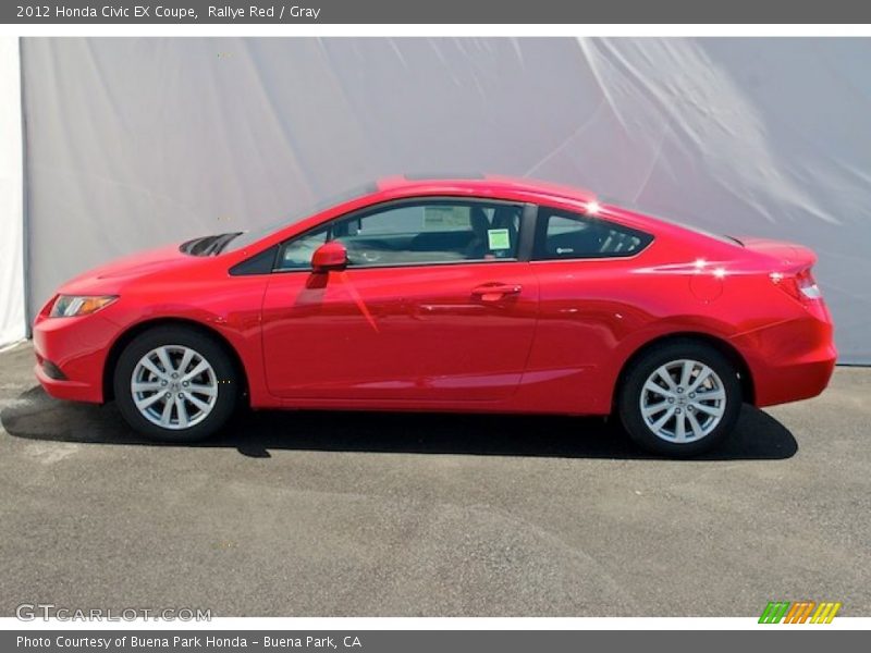 Rallye Red / Gray 2012 Honda Civic EX Coupe