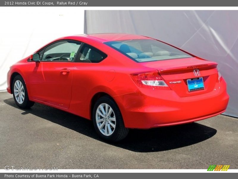 Rallye Red / Gray 2012 Honda Civic EX Coupe