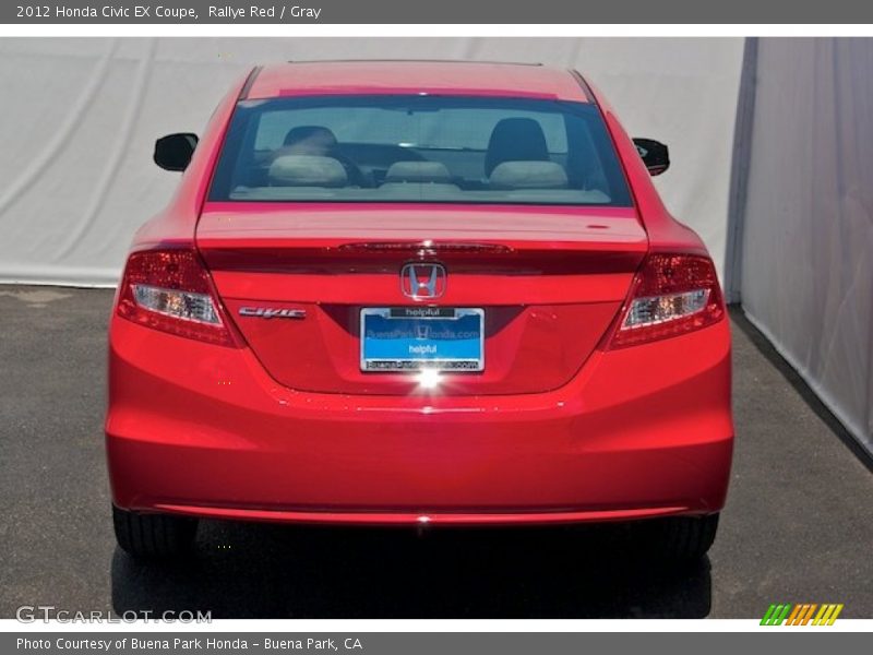 Rallye Red / Gray 2012 Honda Civic EX Coupe