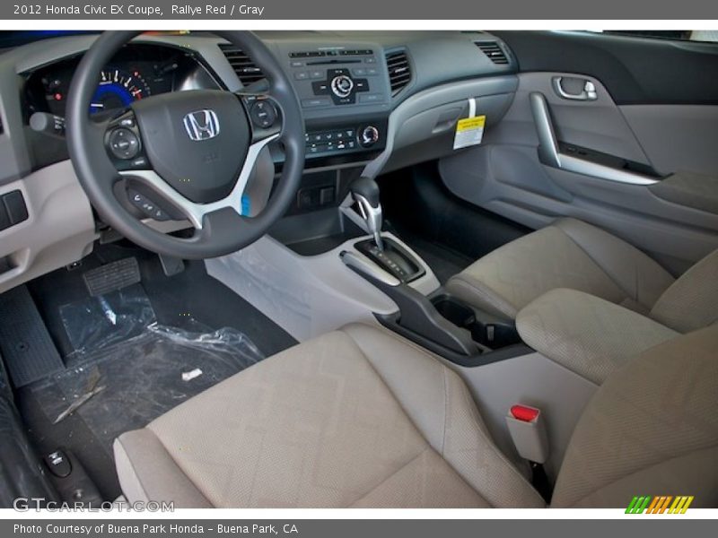 Rallye Red / Gray 2012 Honda Civic EX Coupe