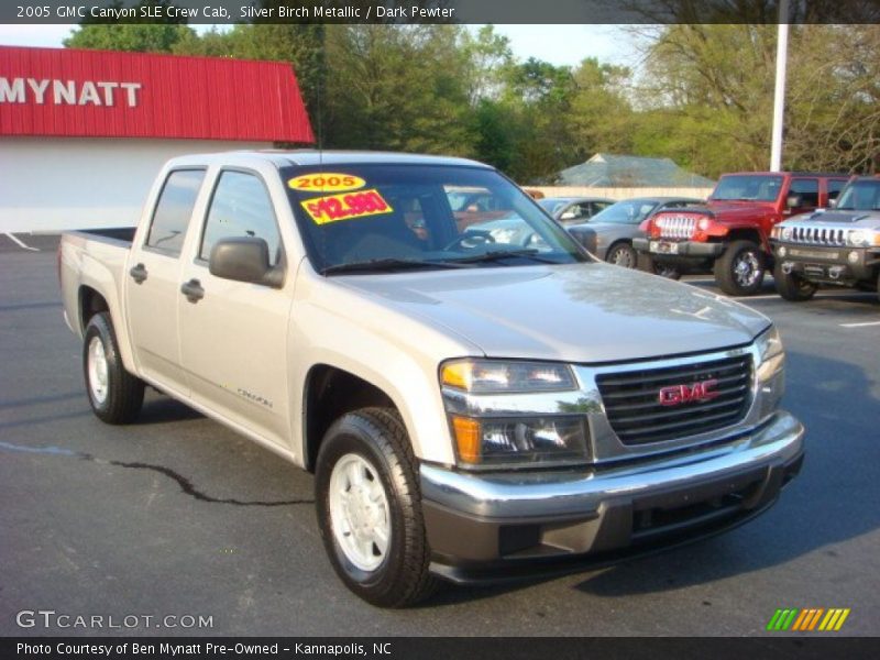 Silver Birch Metallic / Dark Pewter 2005 GMC Canyon SLE Crew Cab