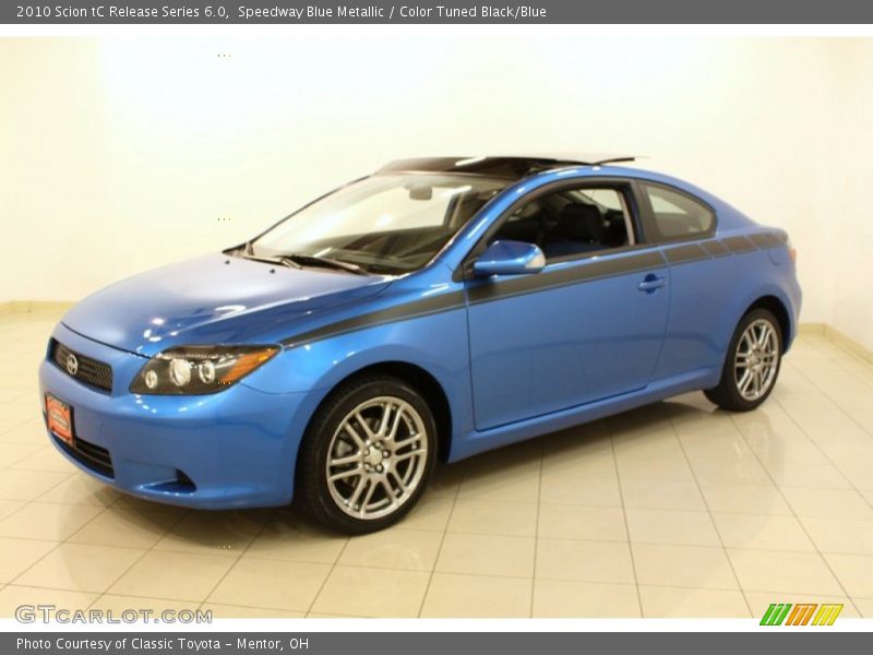 Speedway Blue Metallic / Color Tuned Black/Blue 2010 Scion tC Release Series 6.0