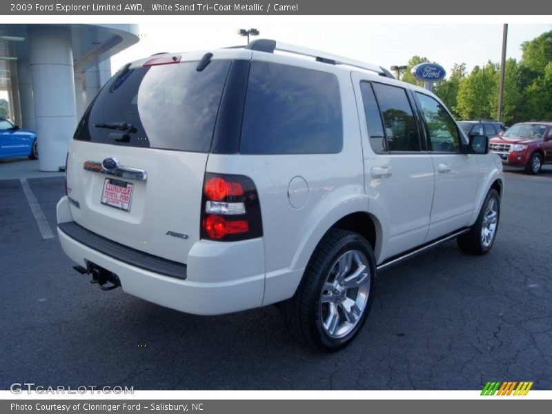 White Sand Tri-Coat Metallic / Camel 2009 Ford Explorer Limited AWD