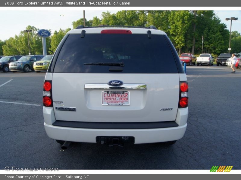 White Sand Tri-Coat Metallic / Camel 2009 Ford Explorer Limited AWD