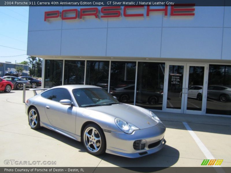 GT Silver Metallic / Natural Leather Grey 2004 Porsche 911 Carrera 40th Anniversary Edition Coupe