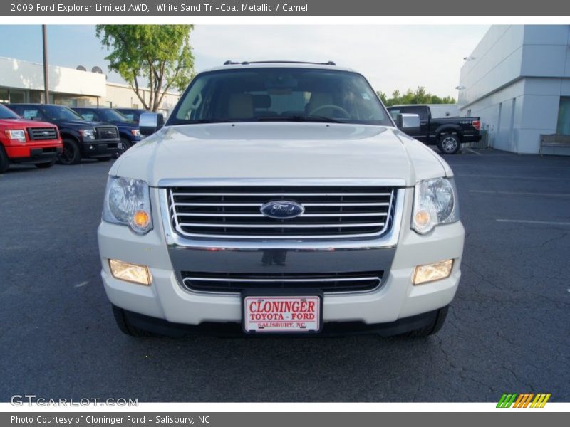 White Sand Tri-Coat Metallic / Camel 2009 Ford Explorer Limited AWD